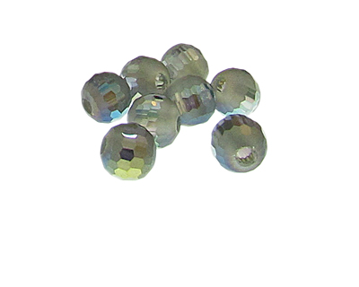 (image for) 10mm Blue Faceted Glass Bead, 8 beads