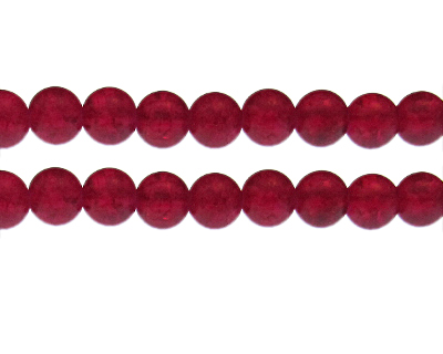 (image for) 10mm Pomegranate Crackle Frosted Glass Bead, approx. 17 beads