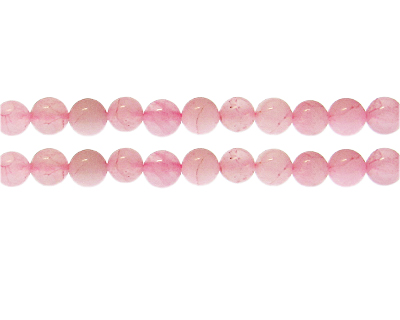 8mm Rose Quartz Gemstone Bead, approx. 23 beads