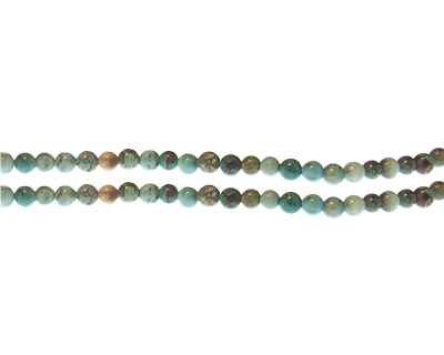 4mm Turquoise Gemstone Bead, approx. 48 beads