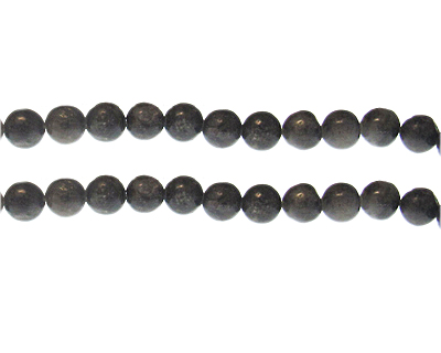 8mm Dark Gray Gemstone Bead, approx. 23 beads