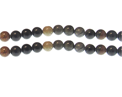 (image for) 8mm Jasper Gemstone Bead, approx. 24 beads - Click Image to Close