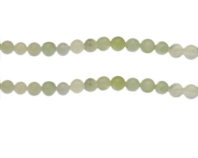 6mm Soft Green Gemstone Bead, approx. 30 beads