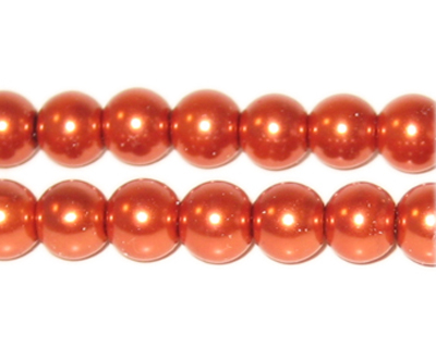 10mm Bronze Glass Pearl Bead, approx. 22 beads