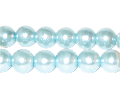 (image for) 12mm Sea Foam Glass Pearl Bead, approx. 18 beads