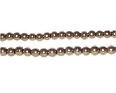 (image for) 4mm Antique Gold Glass Pearl Bead, approx. 113 beads
