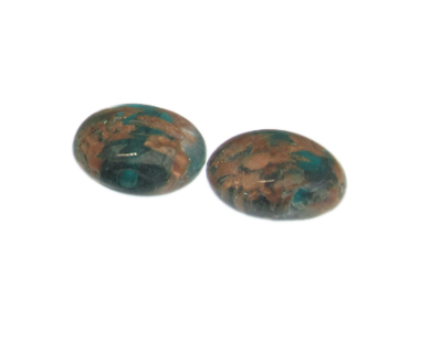 28mm Aqua Foil Pattern Lampwork Glass Bead, 2 beads 28mm Aqua Foil Pattern Lampwork Glass Bead, 2 beads