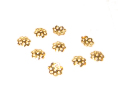 (image for) 6mm Gold Filigree Bead Caps - approx. 50 caps