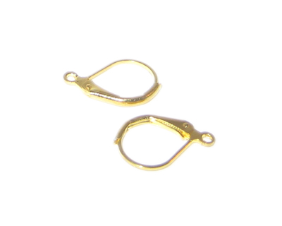 10 x 16mm Gold Leverback with Loop Earwire, 6 earwires
