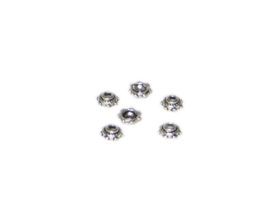 (image for) 4mm Silver Bead Cap, 10 caps - Click Image to Close