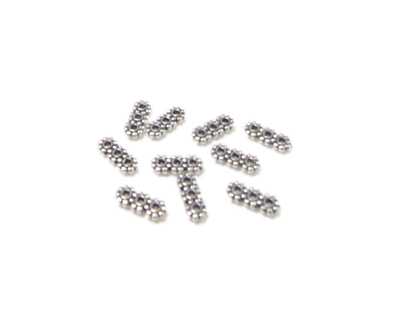 (image for) 10 x 4mm Antique Silver Metal 3-hole Connector, 20 connectors