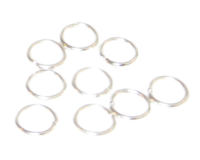 (image for) 7mm Silver-Coated Jump Ring - approx. 140 rings