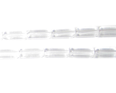 8 x 4mm Crystal Pressed Glass Tube Bead, 12" string