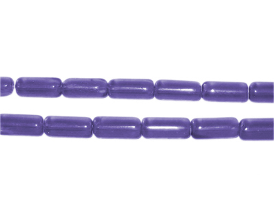 8 x 4mm Purple Pressed Glass Tube Bead, 12" string 8 x 4mm Purple Pressed Glass Tube Bead, 12" string