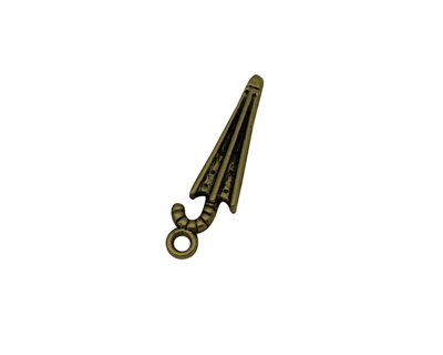 (image for) 6 x 18mm Bronze Closed Umbrella Charm - 4 charms