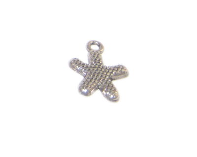 (image for) 14 x 16mm Antique Silver Starfish Charm - 4 charms