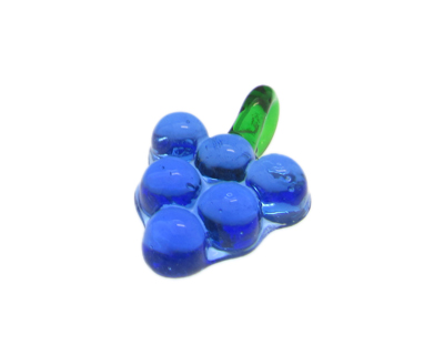 44 x 32mm Blue Grapes Glass Pendant