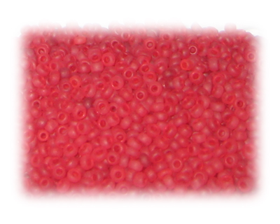 11/0 Red Frosted Glass Seed Beads, 1 oz. bag