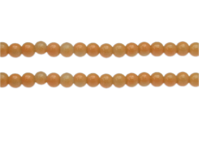 (image for) 6mm Orange Solid Color Glass Bead, approx. 68 beads - Click Image to Close