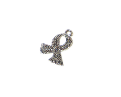 (image for) 14 x 24mm Silver Scarf Metal Charm, 3 charms - Click Image to Close