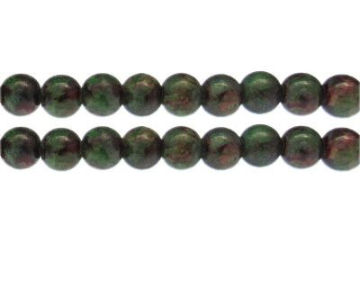 10mm Deep Unikite Duo-Style Glass Bead, approx. 16 beads