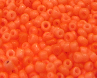 (image for) 11/0 Soft Orange Opaque Glass Seed Beads, 1oz. bag