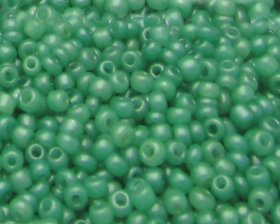 11/0 Green Opaque Glass Seed Bead, 1oz. Bag