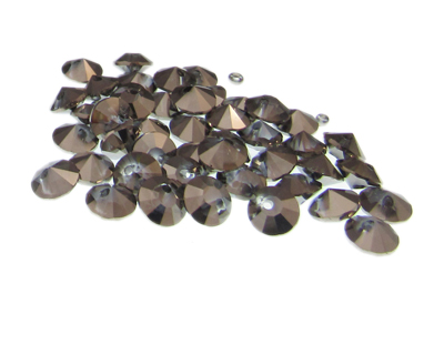 (image for) Approx. 1oz. x 8mm Silver Electroplated Bicone Glass Beads, side-drilled - Click Image to Close