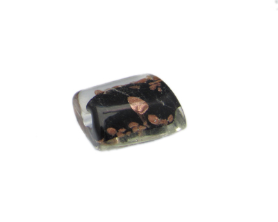 28 x 22mm Black Splatter Rectangle Lampwork Glass Bead 28 x 22mm Black Splatter Rectangle Lampwork Glass Bead