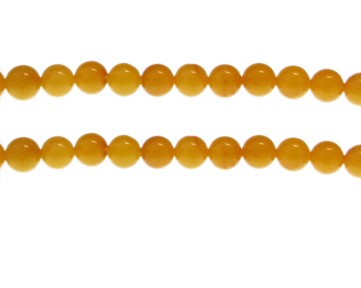 8mm Deep Yellow Gemstone Bead, approx. 23 beads
