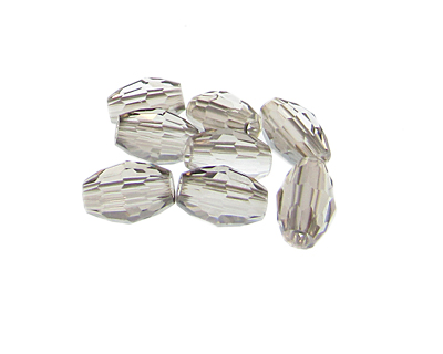 (image for) 14 x 10mm Silver Bicone Faceted Glass Bead, 8 beads - Click Image to Close