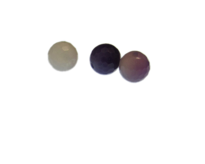 (image for) 12mm Amethyst Faceted Gemstone Bead, 3 beads