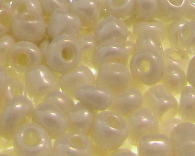6/0 Off White Opaque Glass Seed Beads, 1oz. bag