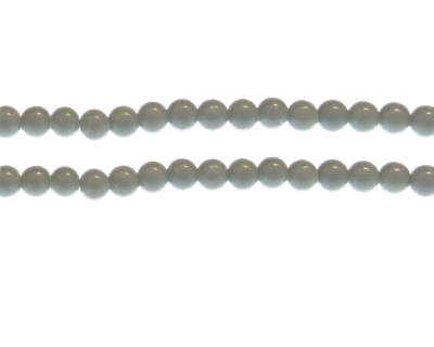 6mm Silver Sparkle Abstract Glass Bead, approx. 43 beads