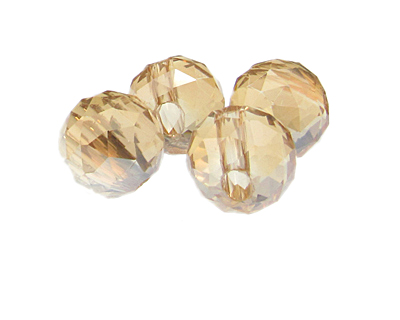 20mm Champagne Faceted Glass Bead, 4 beads
