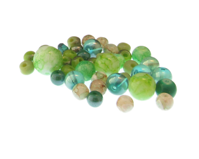 Approx. 1oz. Forest Delight Designer Glass Bead Mix