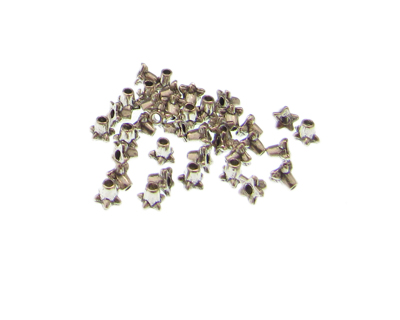 (image for) 4mm Silver Metal Bead Cap, approx. 40 caps