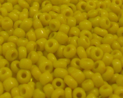 11/0 Neon Yellow Opaque Glass Seed Beads, 1oz. bag