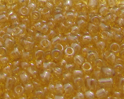 11/0 Soft Gold Transparent Glass Seed Beads, 1oz. bag