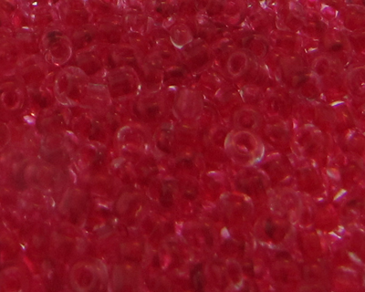 11/0 Bright Red Transparent Glass Seed Bead, 1oz. Bag