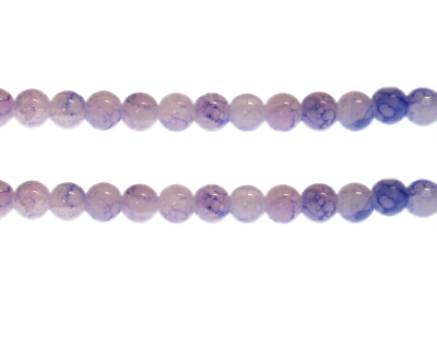 (image for) 8mm Purple Duo-Style Glass Bead, approx. 38 beads - Click Image to Close
