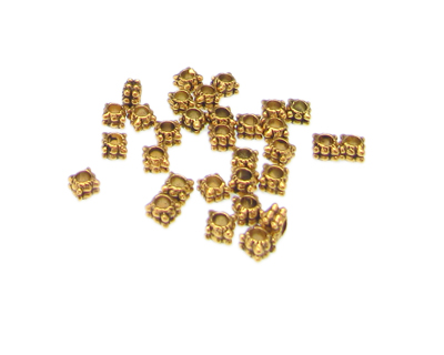 4mm Metal Gold Spacer Bead, approx. 30 beads