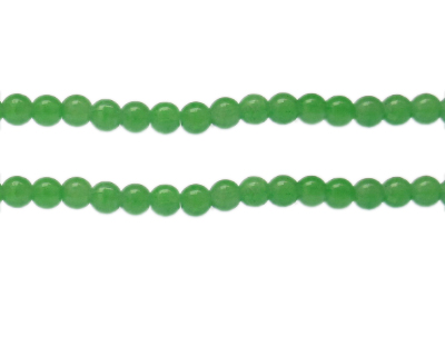 (image for) 6mm Green Aventurine Gemstone-Style Glass Bead, approx. 48 beads