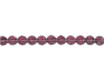 (image for) 8mm Pale Plum Faceted Round Glass Bead, 12" string