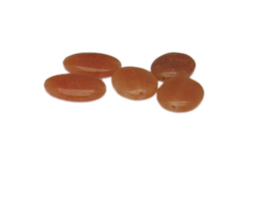 18 x 14mm Red Aventurine Gemstone Oval Bead, 5 beads