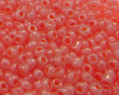 (image for) 11/0 Salmon Ceylon Glass Seed Bead, 1oz. Bag