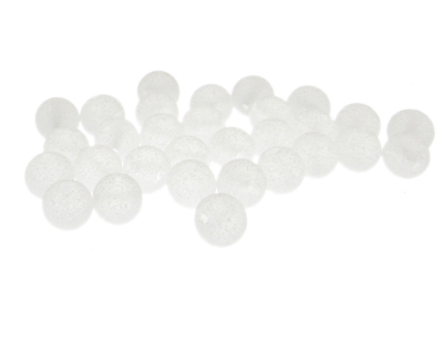 Approx. 1.2oz. x 8mm Frosted White Glass Bead