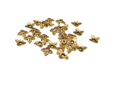 6mm Metal Gold Bead Cap, approx. 30 caps