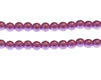 8mm Lilac Glass Pearl Bead, approx. 54 beads