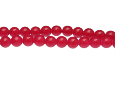 8mm Cherry Quartz-Style Glass Bead, approx. 35 beads